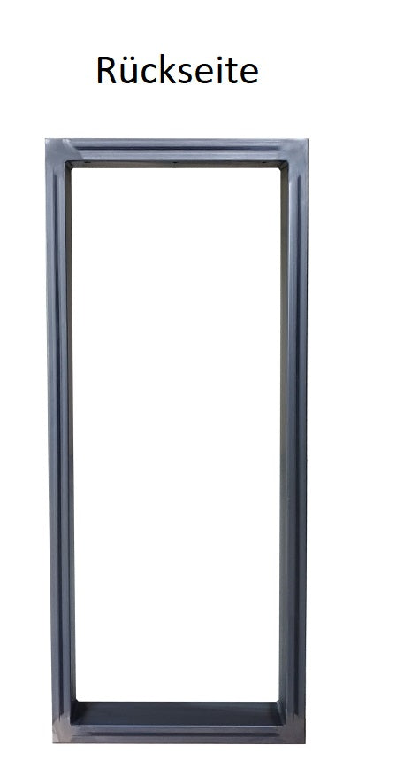 Stabile Tischgestelle R5 in rechteckiger Form, Stahlrahmen 80x40 mm, Industriedesign, anpassbare Größen, Rückseite