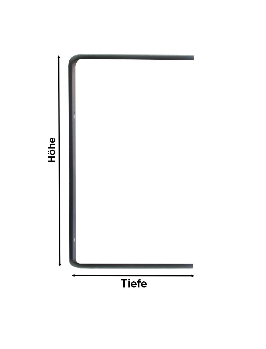 C-Regalhalter aus Stahl – Doppelregal & Wandhalterung nach Maß